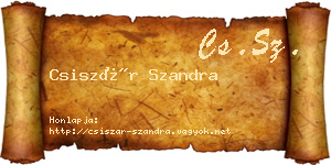 Csiszár Szandra névjegykártya